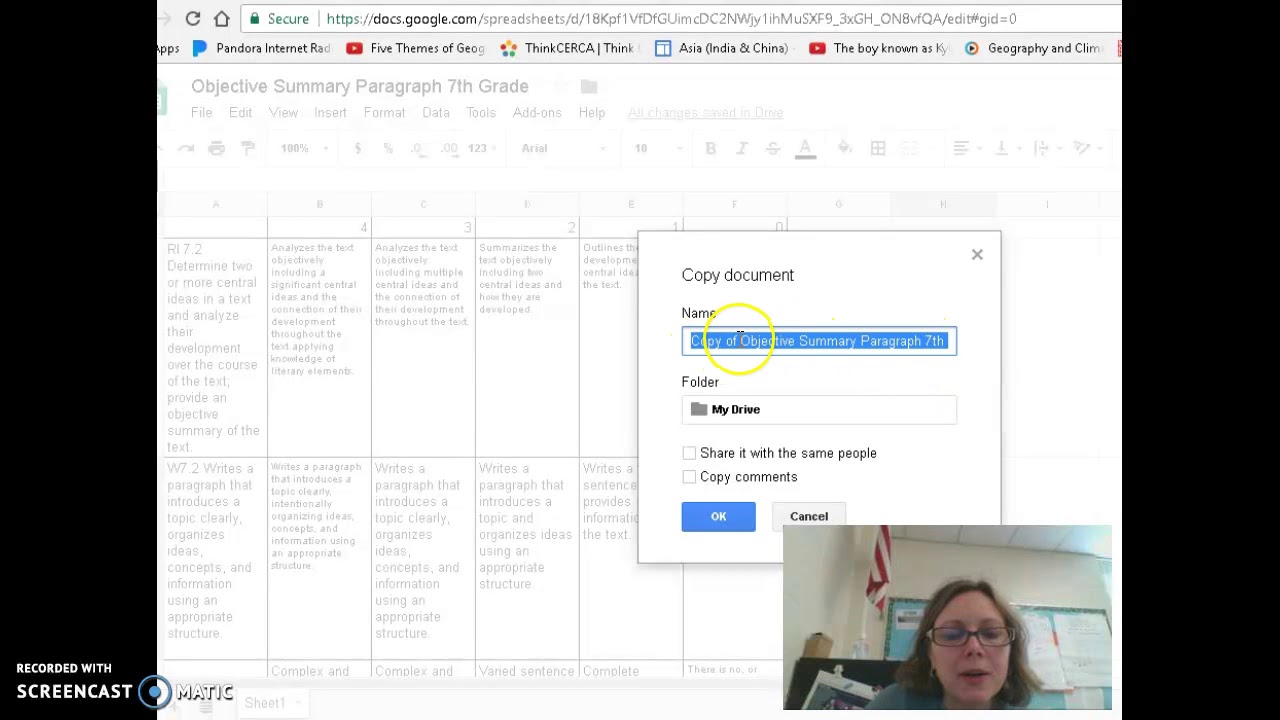 Making your own copy of the google doc - YouTube