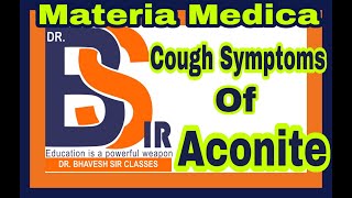 Cough Symptoms Of Aconite Napellus Homoeopathic Medicine Aiapget Dr.bhavesh Sir Cles
