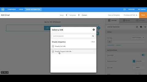 Add a Link with the Shopify Discount Code to your Email