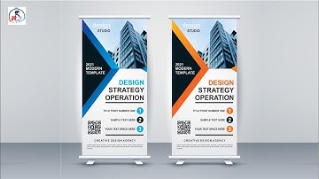 How To Design Professional Roll Up Banner | Standee Design | CorelDraw Tutorials