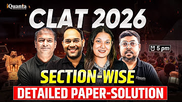 CLAT 2026 Paper Solution LIVE | Section Wise Breakdown & Real Exam Analysis
