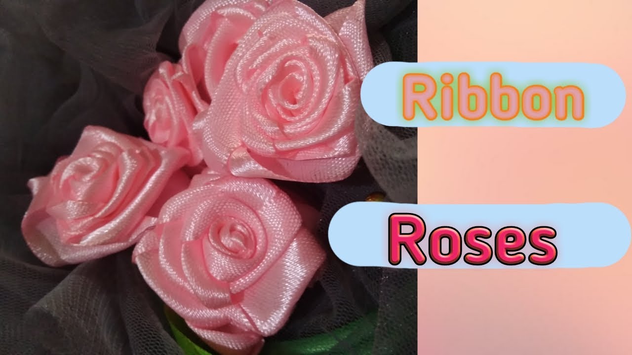 DIY Ribbon roseRibbon flowers YouTube