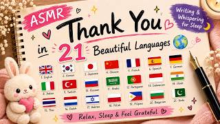 [ASMR] THANK YOU in 21 Languages ✍️🌍 Handwriting & Whispering for Sleep screenshot 5