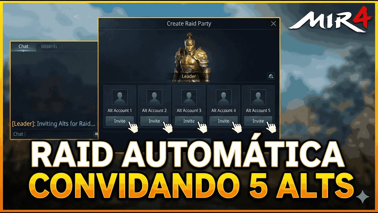 🔴 MIR4: COMO FAZER RAID COM 5 CONTAS AO MESMO TEMPO (Auto Invite 2025)