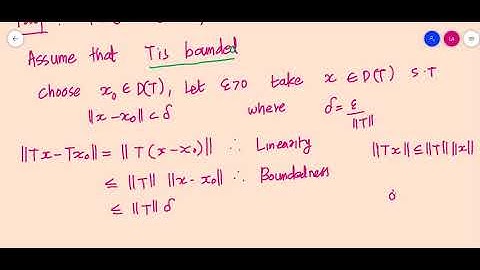 Functional Analysis Module II Class 8 Linear operator is continuous iff its bounded