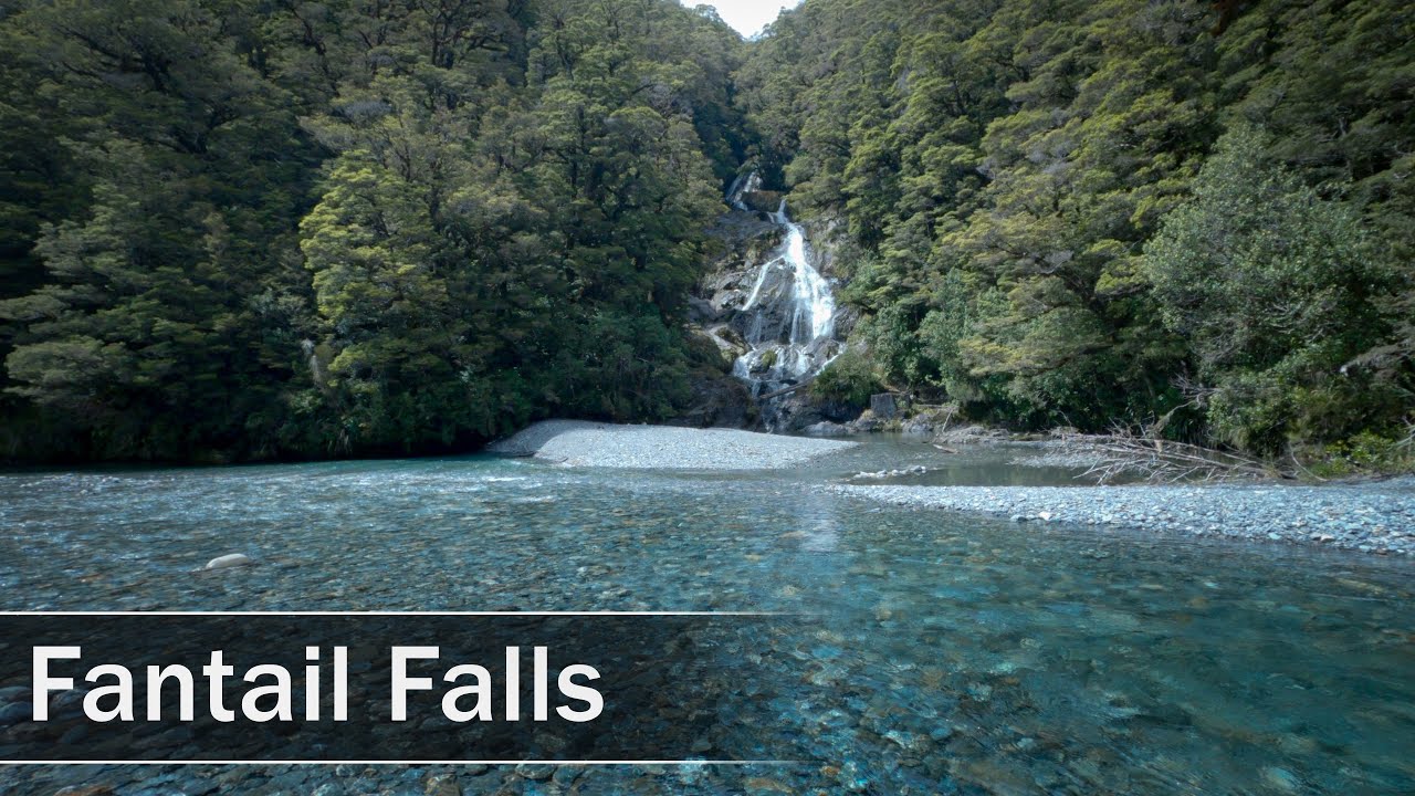 Fantail Falls, Haast Pass, new Zealand | 4K