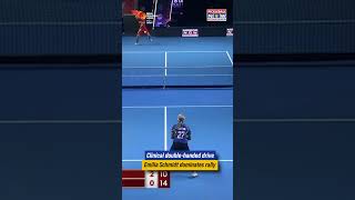 Clinical Double Handed Drive 🔥 Emilia Schmidt Dominates Rally 💪 #shorts #shortsfeed #viral #ytshorts