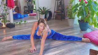 Splits And Frog Pose Routine. Full Body Stretching. Fitness, Contortion