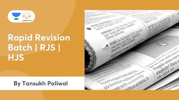 Rapid Revision Batch | RJS | HJS | Tansukh Paliwal