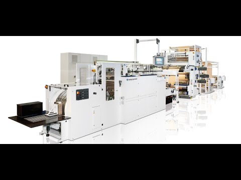 GARANT TRIUMPH 5QT W&H Paper bag making machine - YouTube