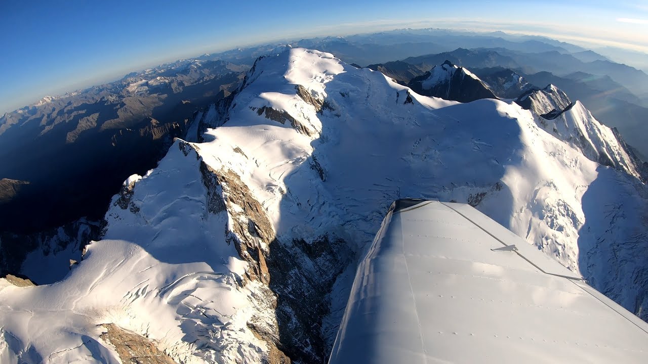 Yverdon aérodrome LSGY - Grand vol au dessus du Mont Blanc