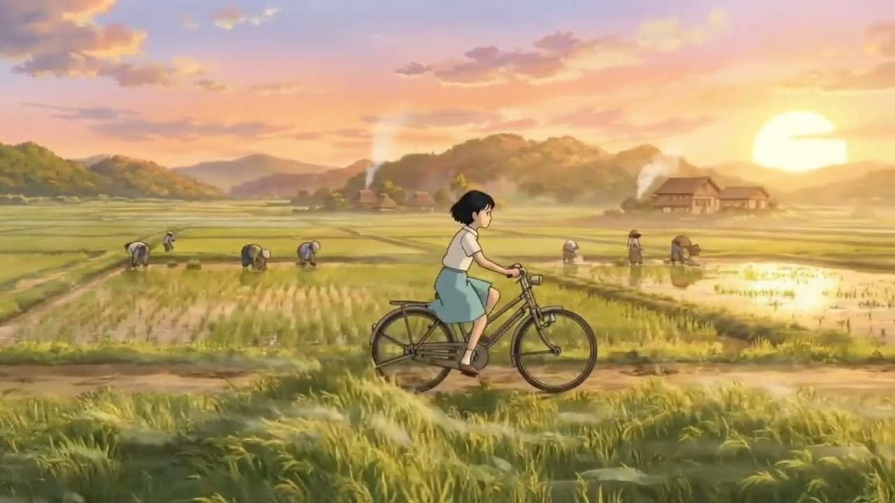 Journey Through Rice Fields: Sunrise, Sunset & Childhood Memories