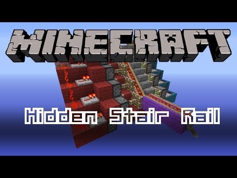 Minecraft - Hidden Stair Rail [Tutorial] - YouTube