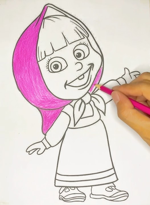 Masha and the bear #drawing #mashaandthebear #short #coloring #painting #art