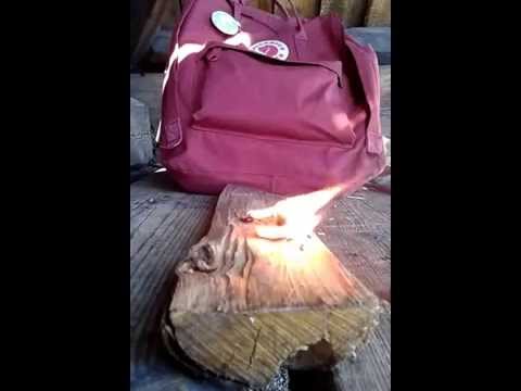 Tűzgyújtás nyírfával (Betula pendula) / Set fire with Betula pendula