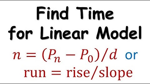 3.1.6 Find Time for Linear Model