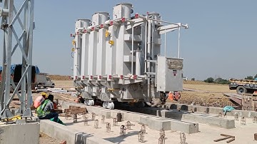 Power Transformer Erection at Foundation