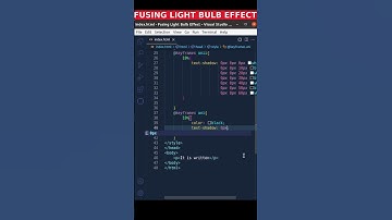 Fusing Light Bulb Effect | HTML CSS