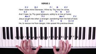 Come Thou Fount (4 Chords Play-Along) - Easy Piano Tutorial in C | Part 2