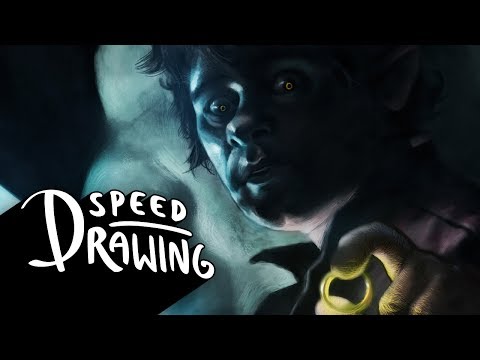 Speed Drawing: Bilbo and Gollum
