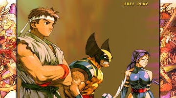 Marvel Vs Capcom 2 Ryu/Wolverine/Psylocke Arcade Playthrough