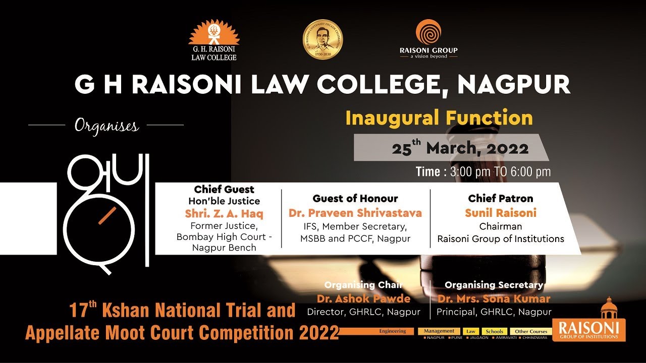 17" Kshan National Trial and Appellate Moot Court Competition 2022 | Inaugural Function - Day1