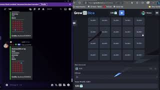 growdice gameplay with predictor