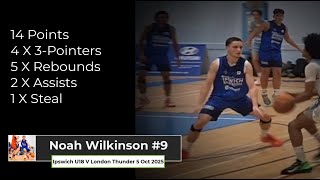 Ipswich U18 V London Thunder 5 Oct 2025 Noah Wilkinson Resimi