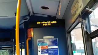 *[IBUS]* *"Route 166 to West Croydon Bus Station."*