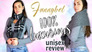 FUNNYBEL 100% WOOL SCARVES REVIEW  ✨ UNISEX