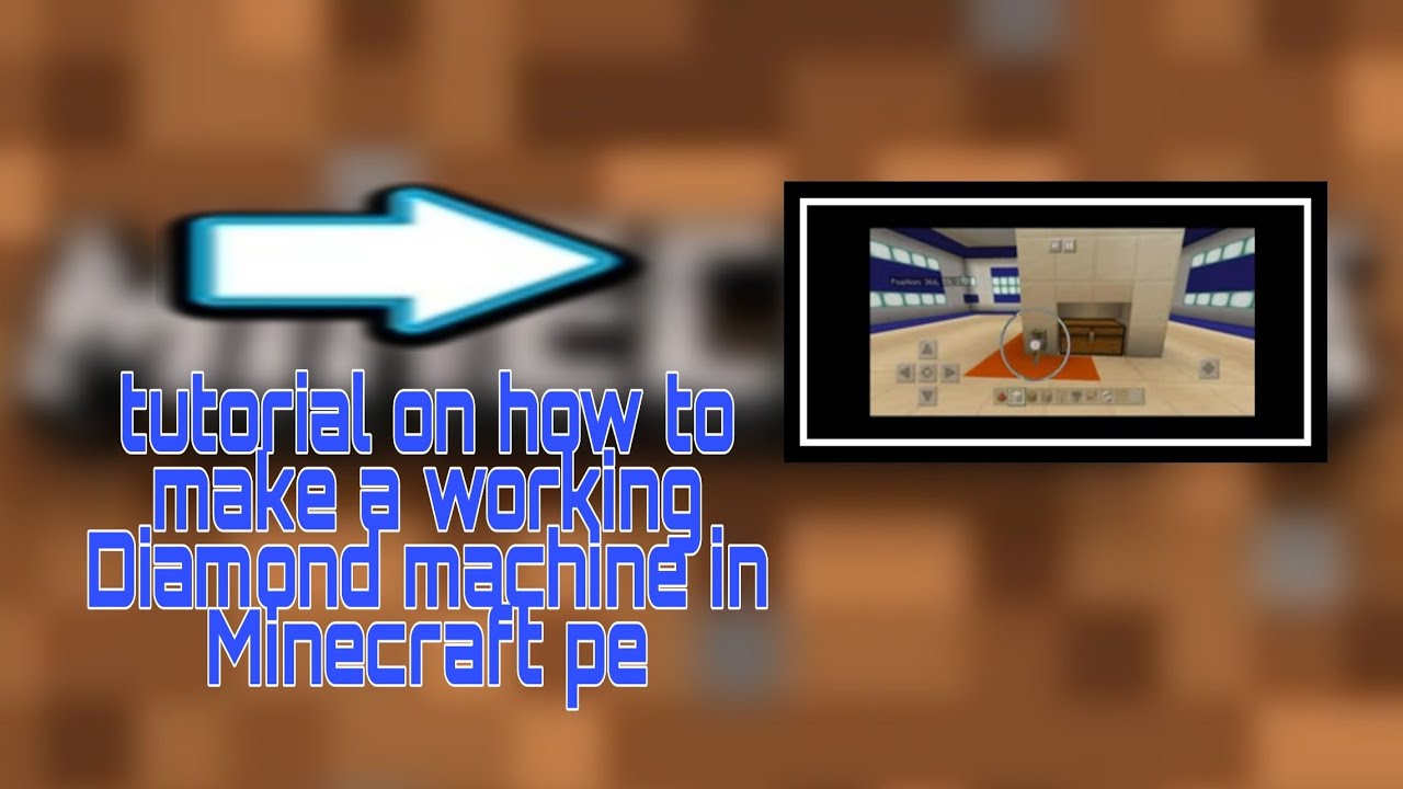 Tutorial on how to make a working Diamond machine in Minecraft pe - YouTube