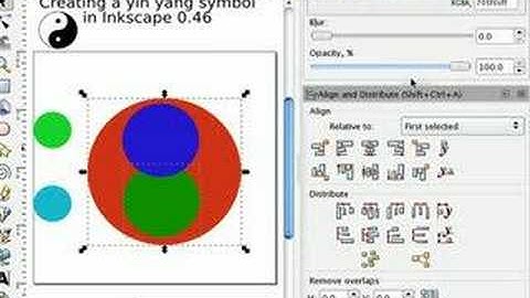 How to make a Yin Yang Symbol In Inkscape