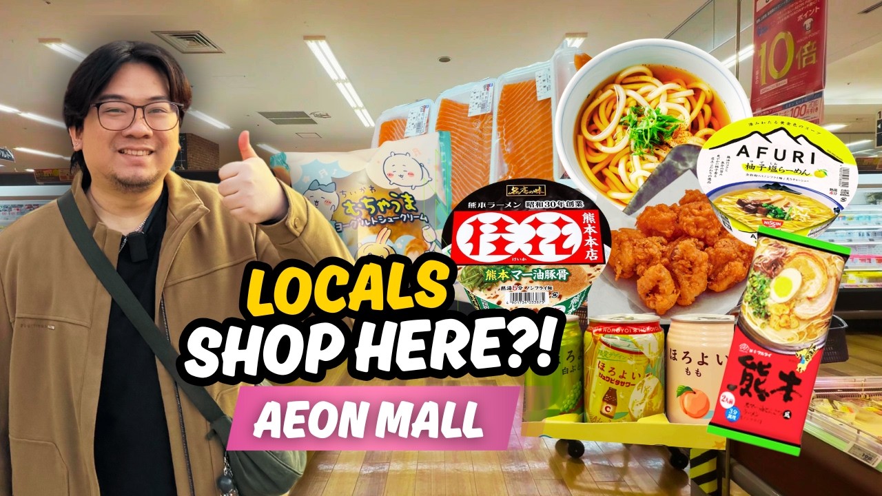 WE WENT SHOPPING AT JAPAN's LOCAL SUPERMARKET! AEON MALL TOUR +