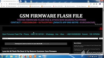 Lava Iris 88 Flash File Dead & Frp Remove Customer Care Firmware