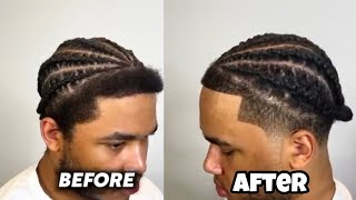 Low Taper Fade w Braids Homeless College Kid Full Transformation