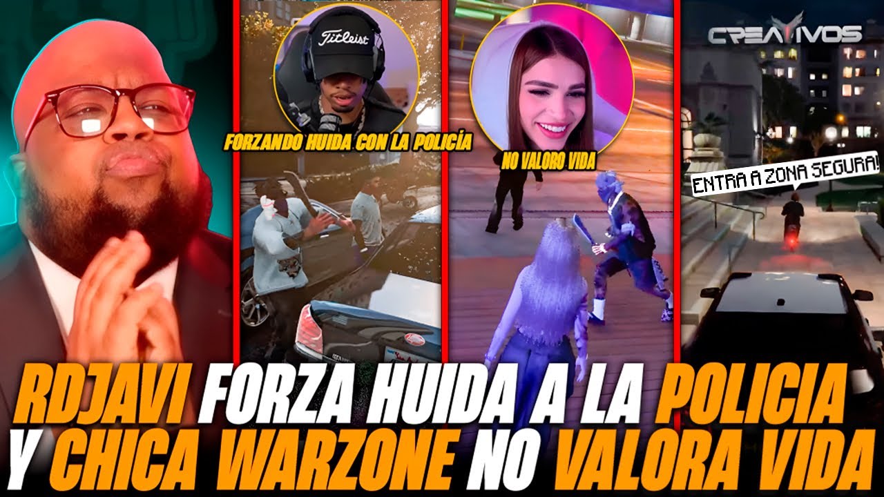 RDJAVI FORZA HUIDA A LA POLICIA Y KAIREEH CHICA WARZONE NO VALORA VIDA 😱