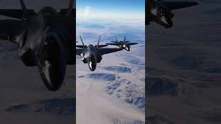 United States F-35C Lightning II's on patrol, somewhere over the Middle East.