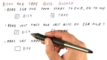 Disks And Tape Solution Quiz - Georgia Tech - HPCA: Part 4