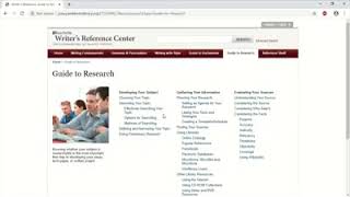 Web Deep Dive: Writer's Reference Center