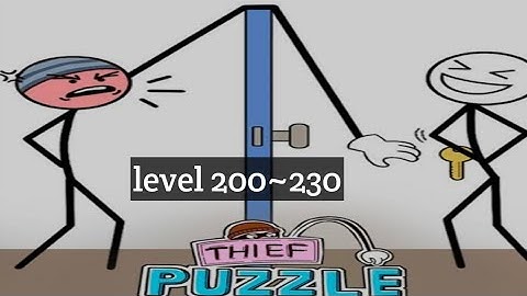 Thief Puzzle - Levels -200~230   Funny Stickman Brain Puzzle Game - Gameplay Walkthrough @escapeking