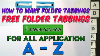 💡How to make folder tabbings with free tabbing printable template for PNP BFP AFP BJMP Application
