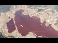 無人機航拍廣東超級污染區：整個水庫一片血色，附近有聞名的癌症村