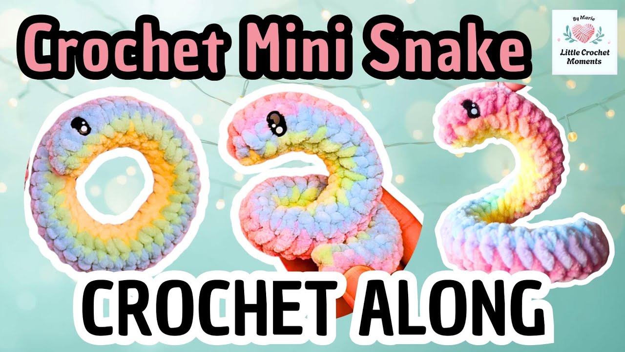 How to Crochet a Snake for Beginners | Crochet Keychain Tutorial