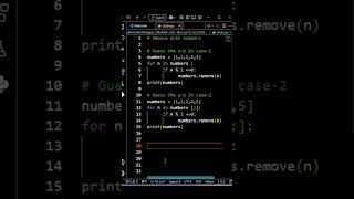 python  ||  remove even numbers || py videos