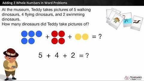 Adding 3 Whole Numbers in Word Problems: 1.OA.2