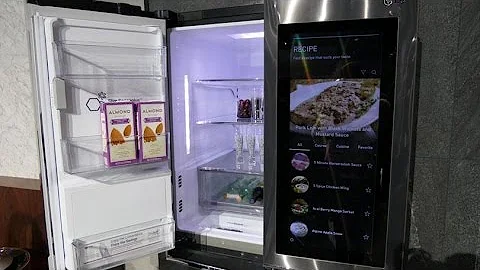 LG Smart Instaview Door-in-Door Fridge refrigerator with WebOS and voice control First Look At CES
