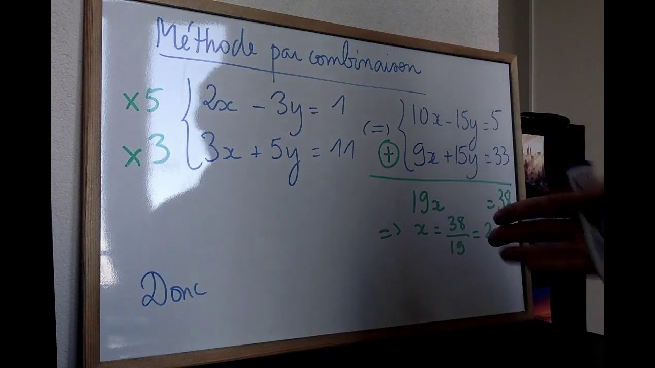 Méthode par combinaison [Seconde] [Nombres et calculs]