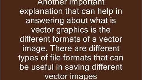 What is vector graphics