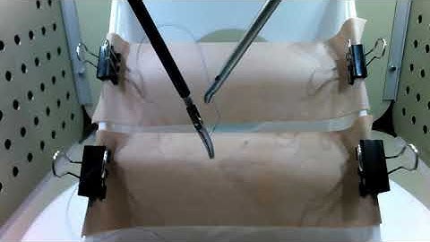 Laparoscopic suturing of the vaginal stump