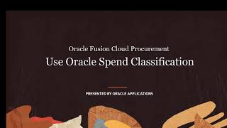 oracle fusion cloud procurement | use oracle spend classification
